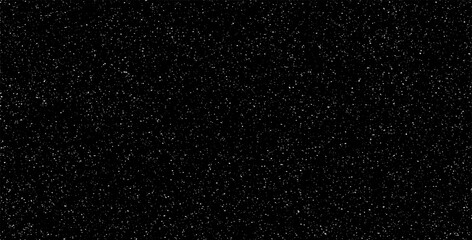 Snow, stars, twinkling lights, rain drops on black background. Abstract vector noise. Small particles of debris and dust. Distressed uneven grunge texture overlay.