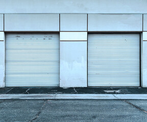 commercial warehouse shipping garage shipment roll up door loading dock storage