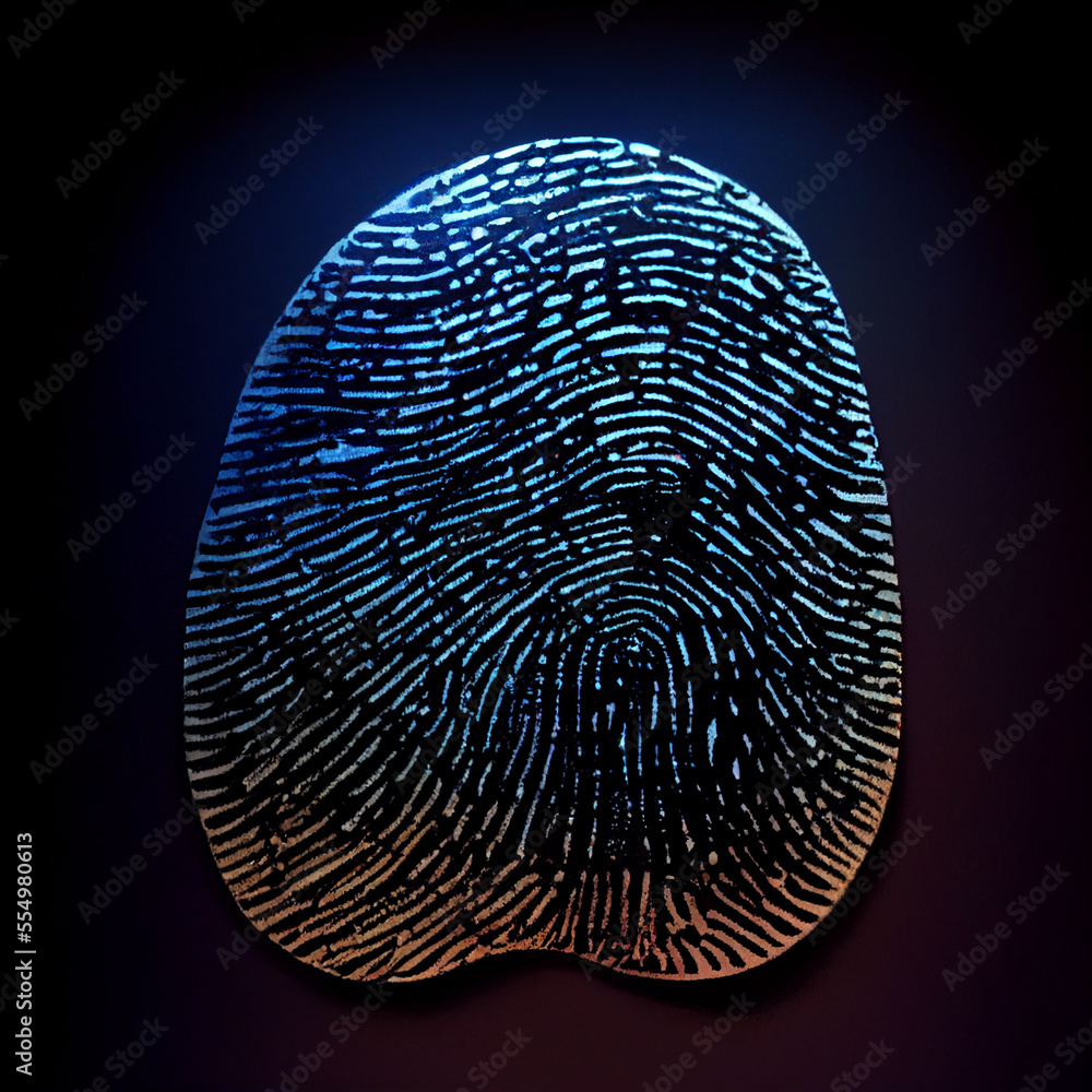Fototapete close up beautiful abstract multi colored fingerprint on background texture for design.