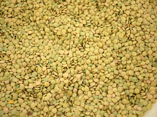 protein source, natural green dried lentils, useful dried legumes,