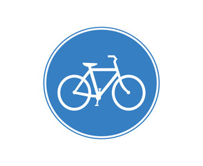 Cycling road traffic sign. 
