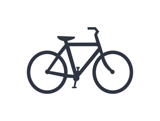 Isolated monochromatic bike icon. 
