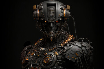 Robots. Soldier Robot hyper realistic. Conceptual project 2025. Futuristic interpretation. Illustration for advertising, cartoons, games, blockbusters, print media. My collection.