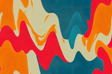 Abstract activewear design with a vivid, marbled paint effect. Summer organic garment fluid ink tile design. Generative AI