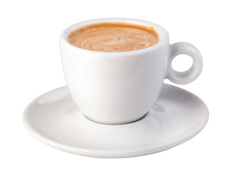 cup of coffee on transparent background. png file - obrazy, fototapety, plakaty