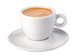 cup of coffee on transparent background. png file