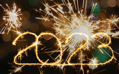 New Year fireworks background 2023