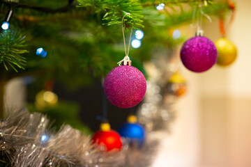 christmas tree with balls