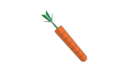 A illustrated carrot on white background