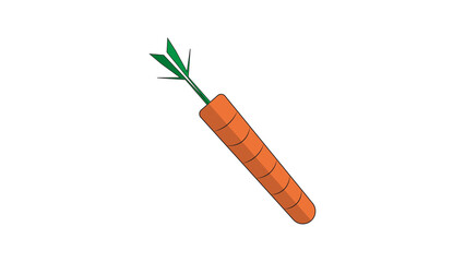 A illustrated carrot on white background