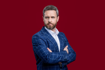 caucasian man in formal menswear studio. man with formal menswear. photo of man