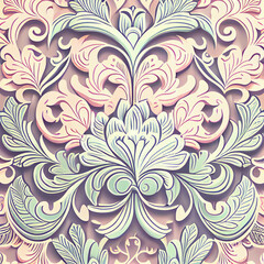 Detailed image of colourful flowers on the light background design pattern