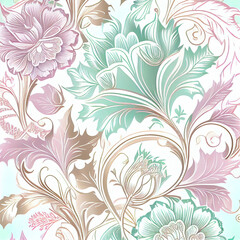 Fototapeta na wymiar Detailed image of colourful flowers on the light background design pattern