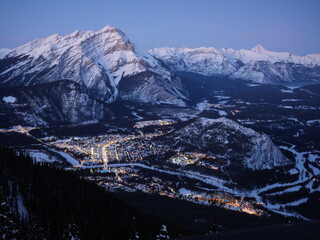 View towards Banff Townsite with Cascade Mountain in the background