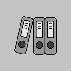 File Folder outline grayscale icon. Workspace sign