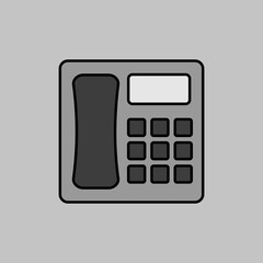 Phone outline grayscale icon. Workspace sign