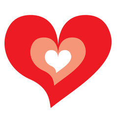 3段階のグラデーションがあるハートマーク