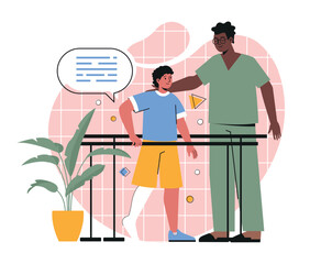 Physiotherapy and rehabilitation concept