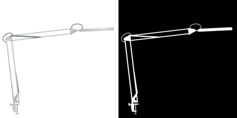 3D rendering illustration of a magnifying lamp