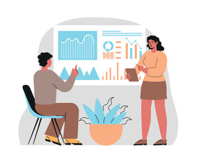 Person working with big data