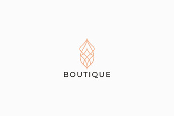 Abstract Flower Buds Concept Logo for Fashion, Jewel and Beauty Care Business