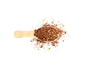 roasted chili powder in spoon on   transparent  png