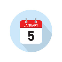 January 5 Concept Design. Vector Illustration.