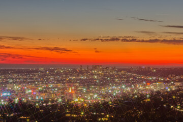 Fototapeta premium Los Angeles Landscape at Sunset