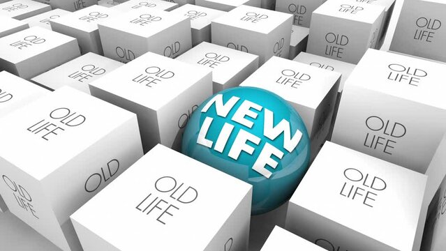 New Life Vs Old Way Fresh Start Beginning Tomorrow Future 3d Animation
