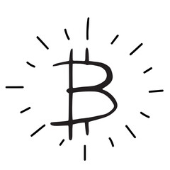 Bitcoin clock btc icon design line art time vector