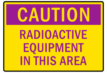Naklejka na ściany i meble Radiation warning sign and labels