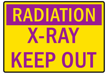 Naklejka na ściany i meble Radiation warning sign and labels