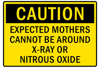 Radiation warning sign and labels