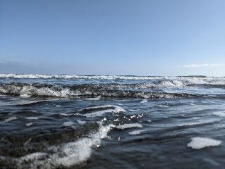 waves on the beach