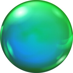 Big green sphere with glares