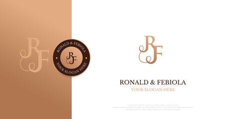 Wedding Logo Initial RF Logo Design Vector