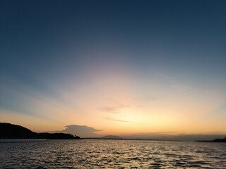 sunset over the sea