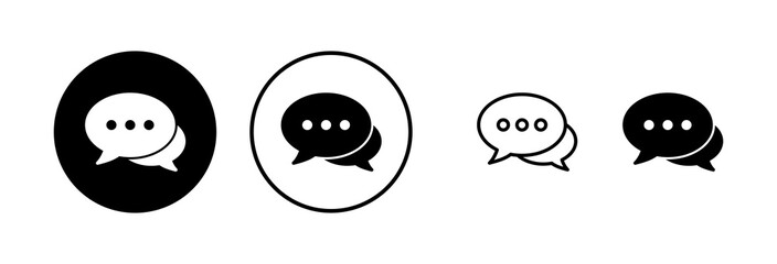 Chat icon vector illustration. speech bubble sign and symbol. comment icon. message