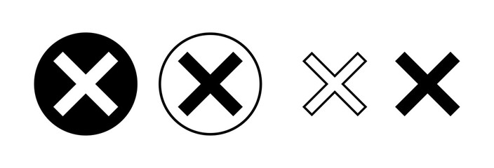 Obraz premium Close icon vector illustration. Delete sign and symbol. cross sign