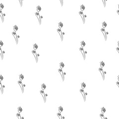 Seamless vector pattern of a beautiful flower