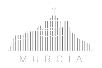 Vertical Bars Murcia Landmark Skyline