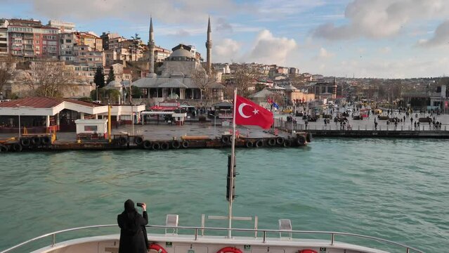 Coast of Istanbul city in Turkey. Bosphorus.