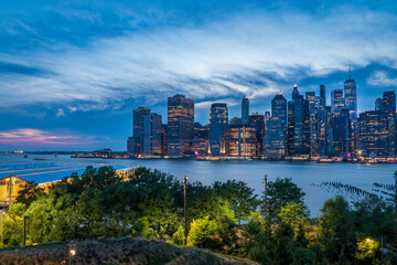Manhattan view at sunset