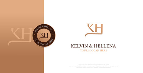 Initial KH Logo Design Vector