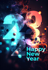 2023 Happy new year greeting - banner design