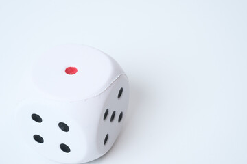 サイコロと白背景