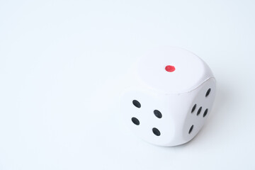 サイコロと白背景