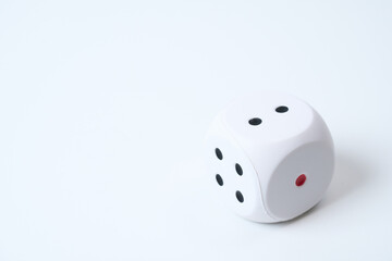 サイコロと白背景