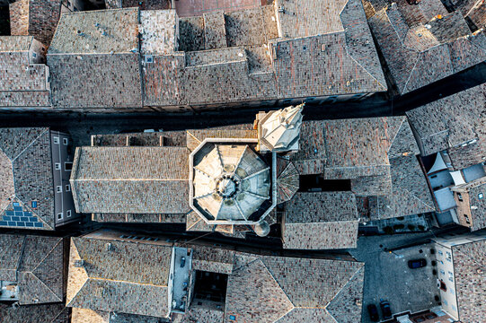 Aerial Panorama of Ostra Vetere, Marche, Italy