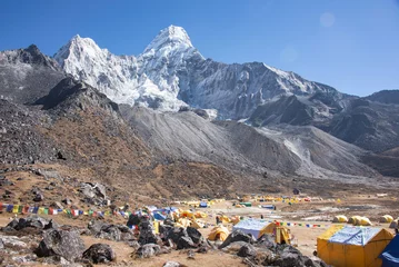 Türaufkleber Ama Dablam At the Ama Dablam Base Camp, Everest region, Nepal